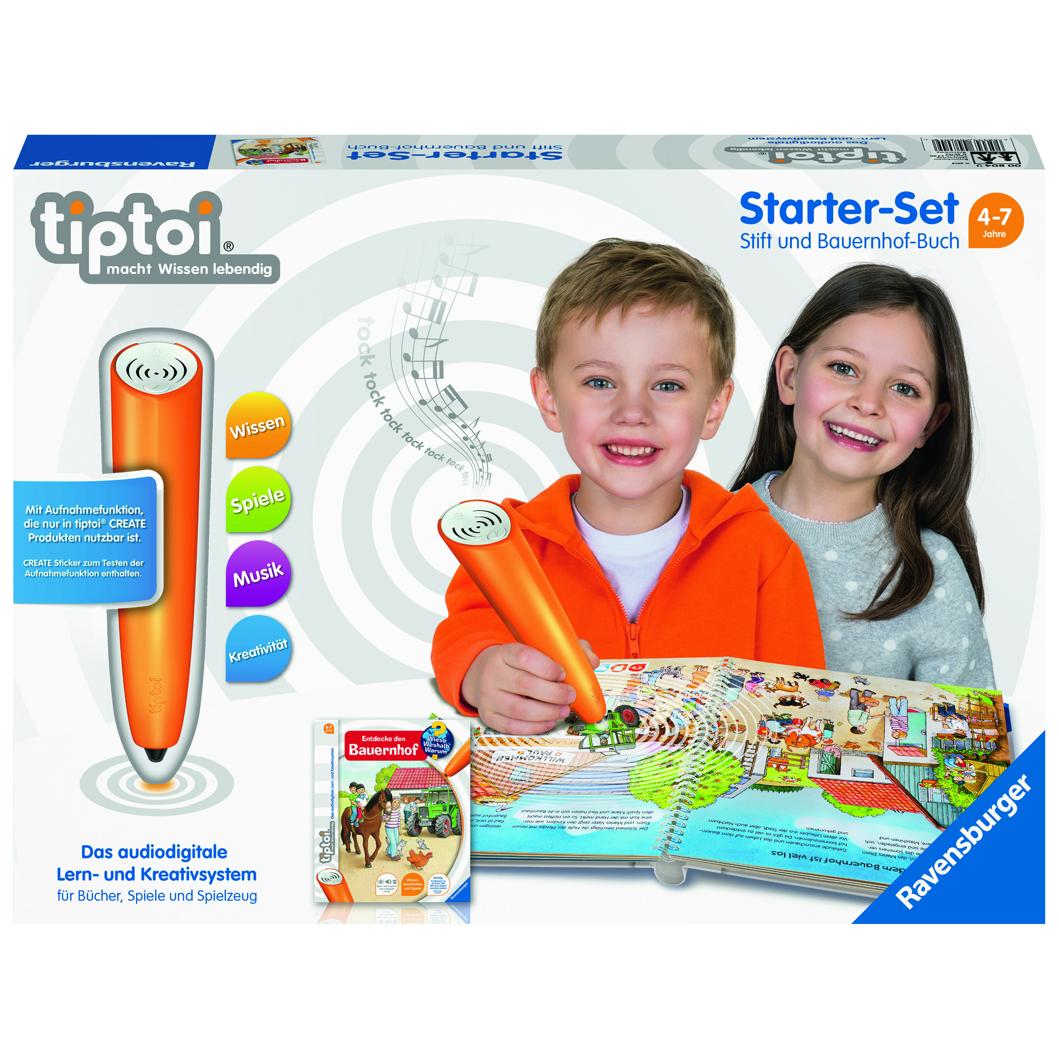 Ravensburger tiptoi Starter-Set Stift und Bauernhofbuch